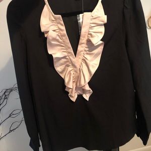 Long sleeve ruffle blouse